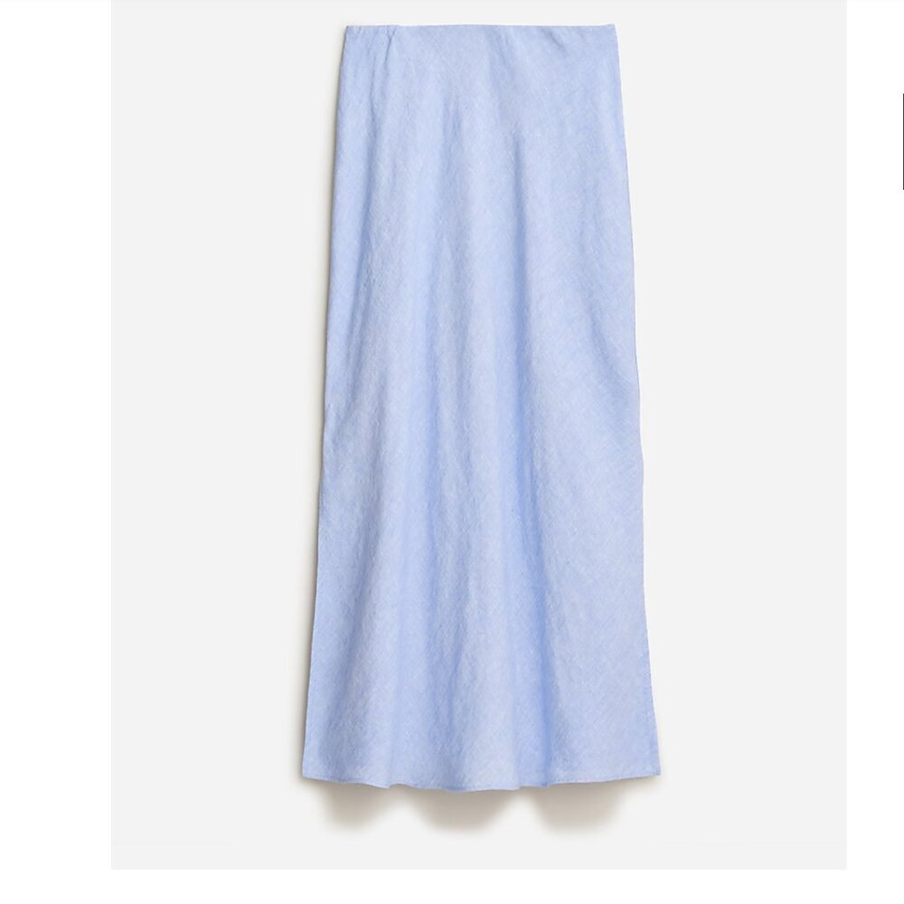 J Crew Gwyneth Slip Skirt in Linen